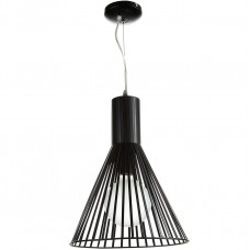 Φωτιστικό Κρεμαστό Μονόφωτο Φ30cm E27 230V Μαύρο 4347-A-BL